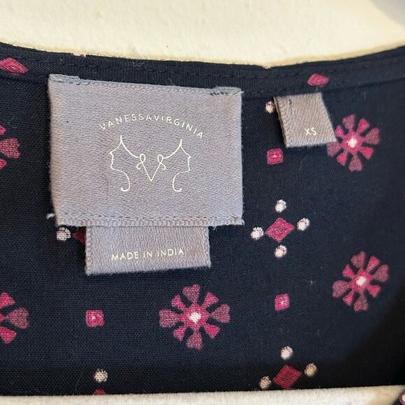 Anthropologie Vanessa Virginia Kaleidoscope Mini Dress Long X-Small Boho Tunic - Picture 4 of 11